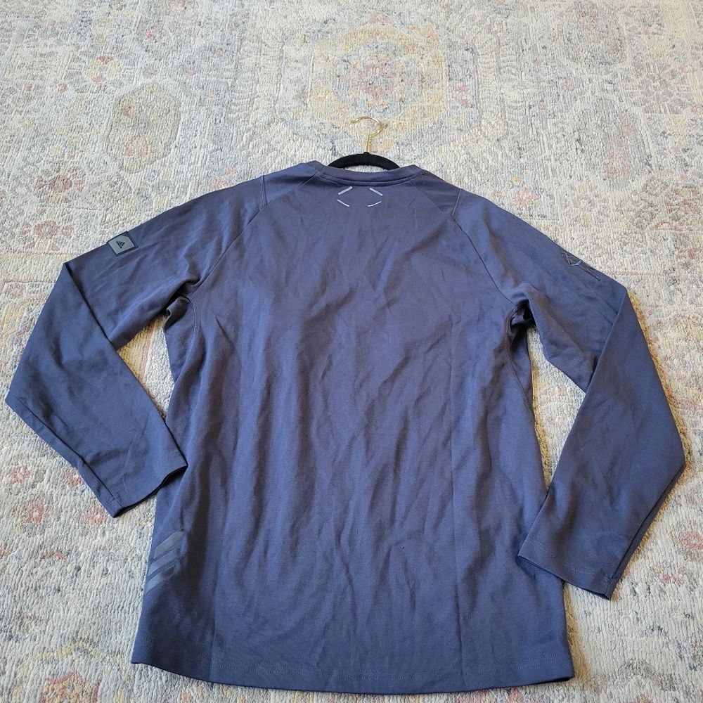 BNWT Blue Mens Golf Adidas Long sleeve Embroidered Top - Picture 9 of 16